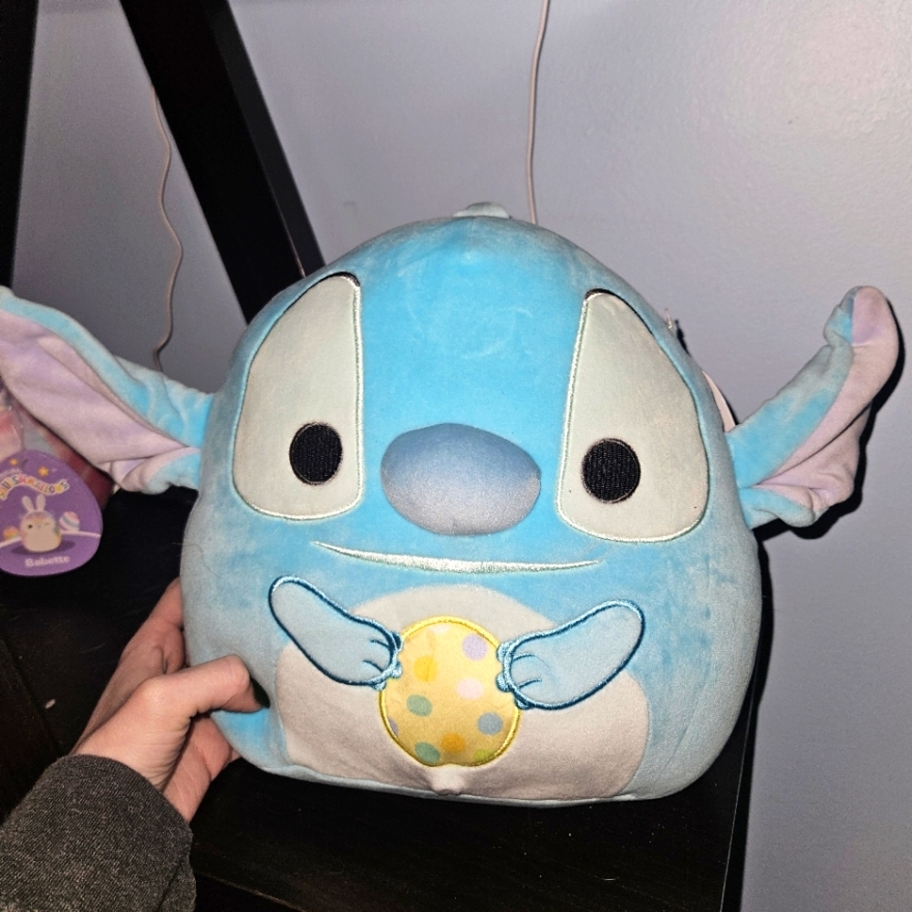 NWT Squishmallows Disney pastel Stitch with Easter Egg 10” Plush